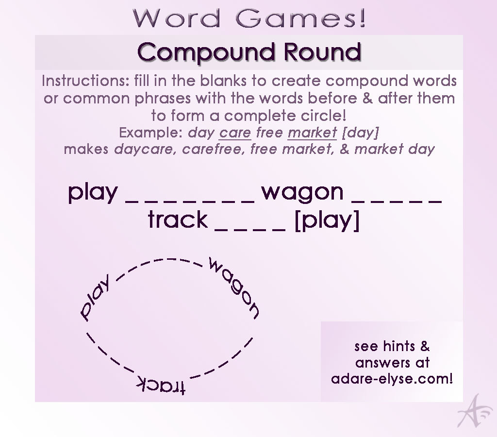 word game puzzle 3 compound round