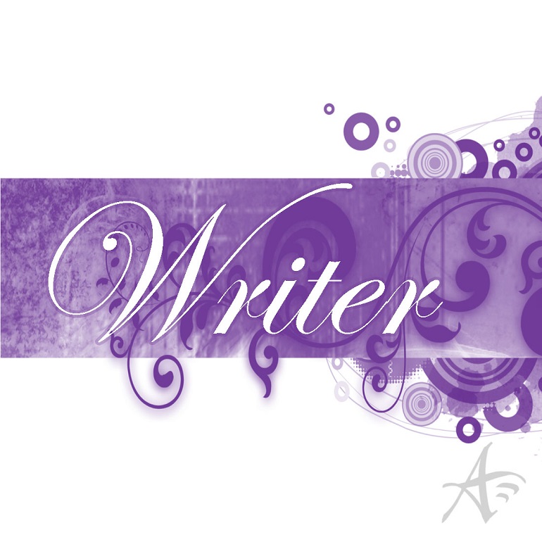 writer purple swirl