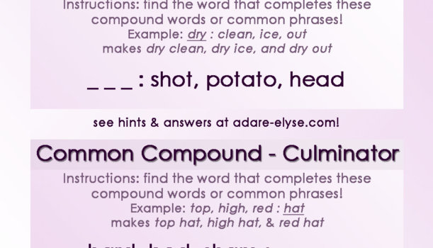 Word Games #10: Common Compound