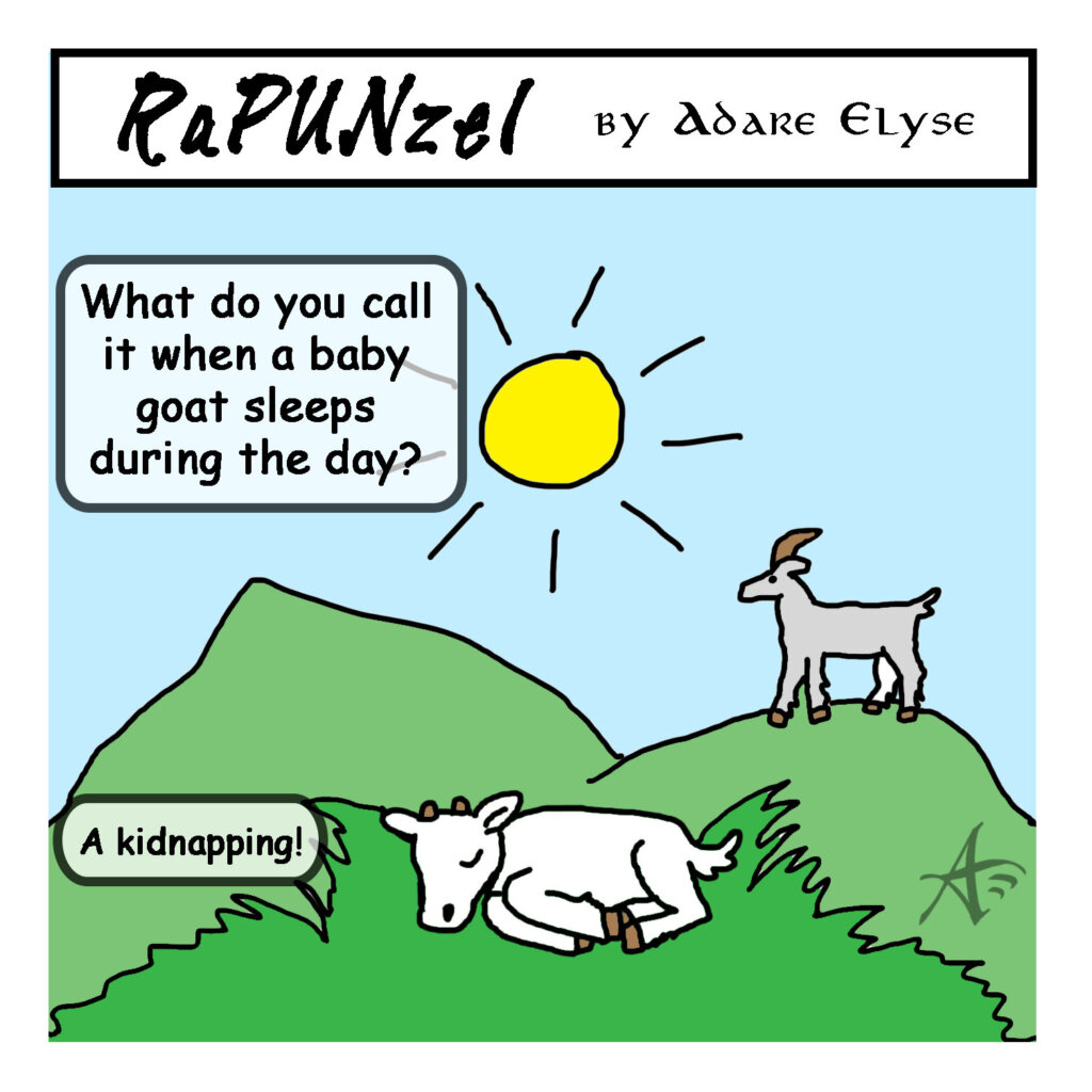 goat napping kidnapping pun comic