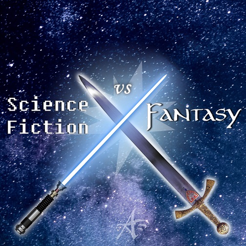 Science fiction vs fantasy vs sci-fi sword lightsaber
