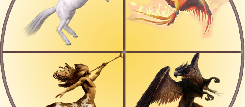 Mythological Creatures Unicorn Phoenix Centaur Griffin